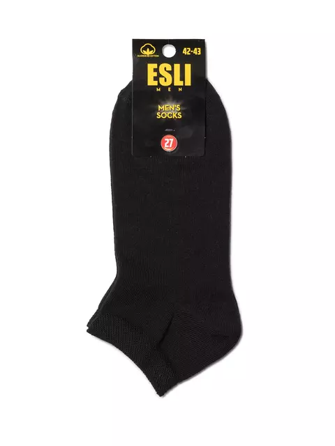 Короткие мужские носки esli 000 черный, 19С-146СПЕ, 42-43 (27), ESLI,  - 2