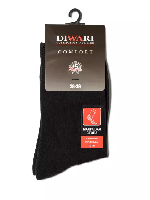 Носки мужские с махровой стопой diwari comfort 000 черный, 6С-18СП, 38-39 (23), DIWARI,  - 2