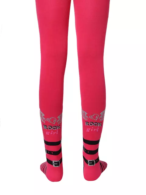 Детские колготки tip-top 411 малиновый, 7С-78СП, 128-134 (20), CONTE-KIDS,  - 2