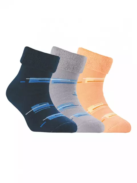 Махровые детские носки sof-tiki (с отворотом) 047 серый, 6С-19СП, 20, CONTE-KIDS,  - 1