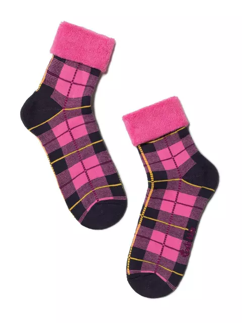 Махровые детские носки sof-tiki (с отворотом) 224 розовый, 6С-19СП, 20, CONTE-KIDS,  - 1