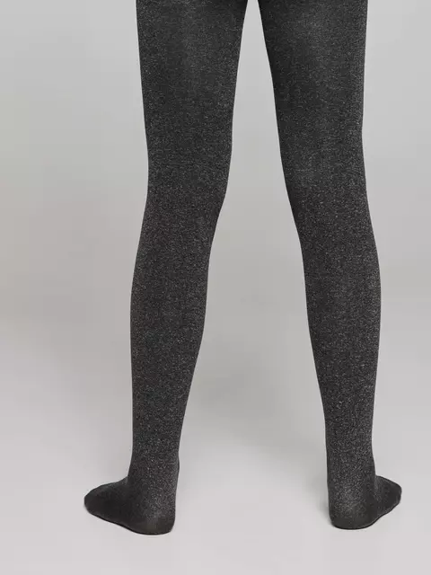 Плотные детские меланжевые колготки из микрофибры melange grafit, 20С-110СП, 116-122, CONTE ELEGANT,  - 4