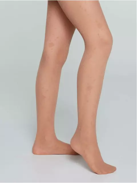 Тонкие колготки с цветочным рисунком sofia natural, 20С-113СП, 104-110, CONTE ELEGANT,  - 2
