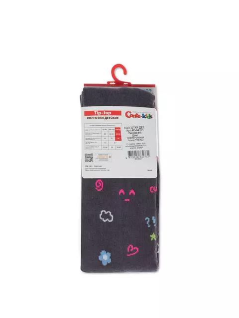 Хлопковые детские колготки tip-top 615 темно-серый, 4С-04СП, 116-122 (18), CONTE-KIDS,  - 3