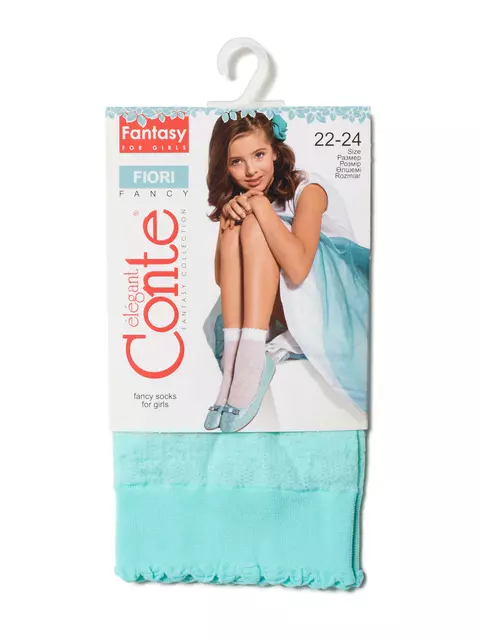 Носки для девочек нарядные conte fiori turquoise, 16С-53СП, 20-22, CONTE ELEGANT,  - 2