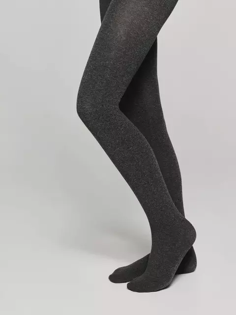 Плотные детские меланжевые колготки из микрофибры melange grafit, 20С-110СП, 116-122, CONTE ELEGANT,  - 3