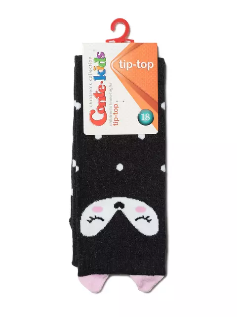 Хлопковые гольфы tip-top с забавными мордашками 043 черный, , 14, CONTE-KIDS, - 2
