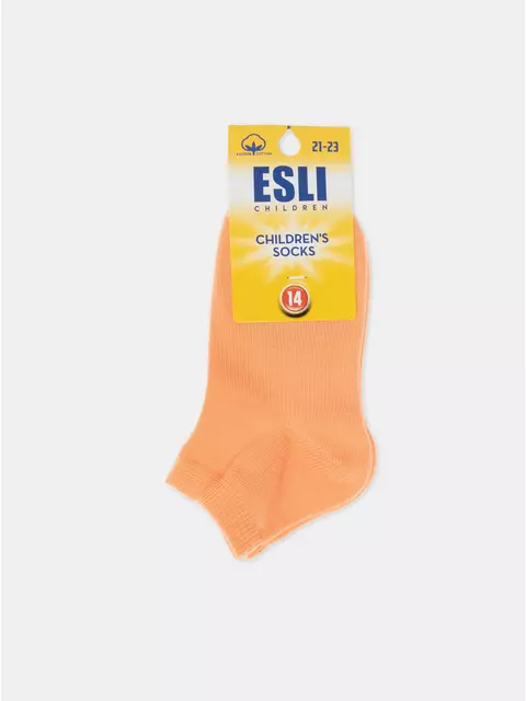 Носки детские короткие (однотонные) esli 000 персик, 19С-143СПЕ, 18, ESLI,  - 2