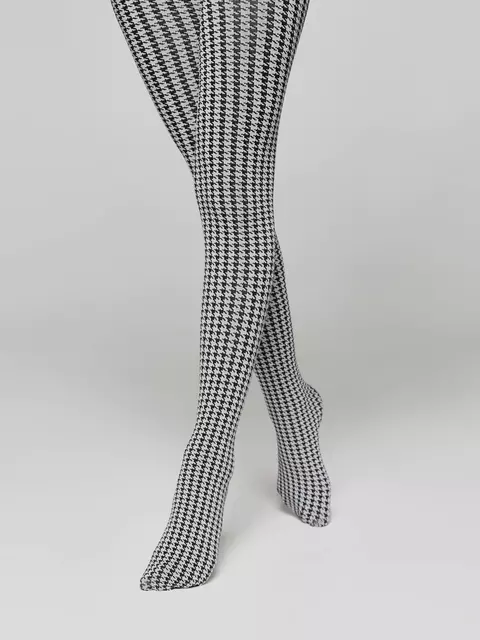 Плотные детские эластичные колготки olivia grey-bianco, 20С-109СП, 128-134, CONTE ELEGANT,  - 3