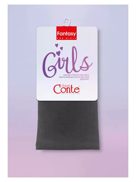 Плотные детские меланжевые колготки из микрофибры melange grey, 20С-110СП, 104-110, CONTE ELEGANT,  - 3