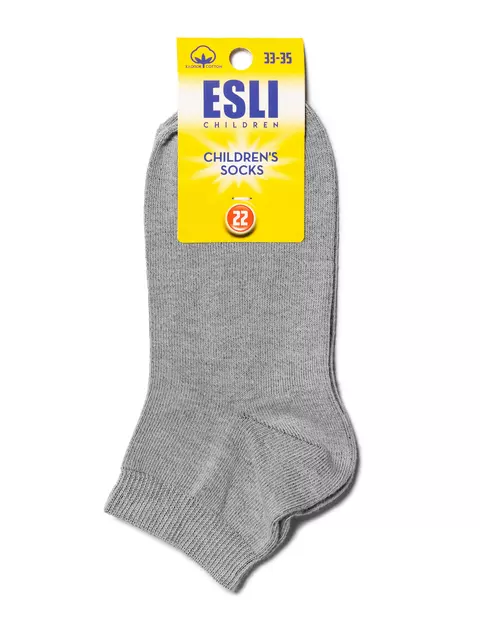 Носки детские короткие (однотонные) esli 000 серый, 19С-143СПЕ, 20, ESLI,  - 2