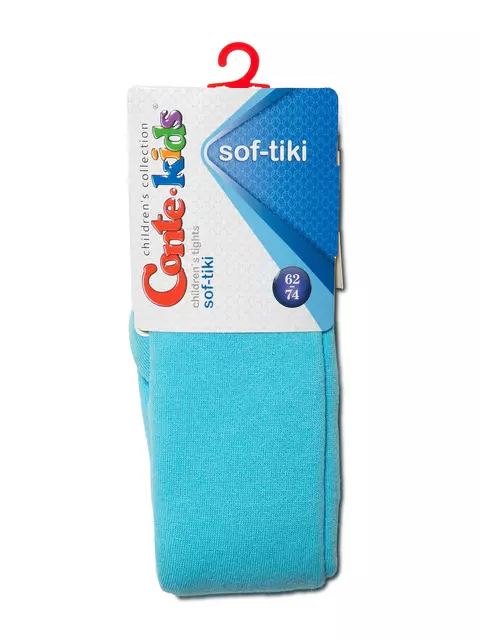 Детские колготки conte-kids sof-tiki (махровые внутри) с рисунками 390 бирюза, 7С-38СП, 80-86 (14), CONTE-KIDS,  - 2