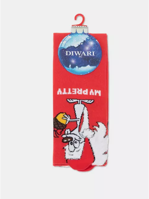 Мужские новогодние носки diwari new year 911 красный, 19С-66СП, 42-45 (27-29), DIWARI,  - 4