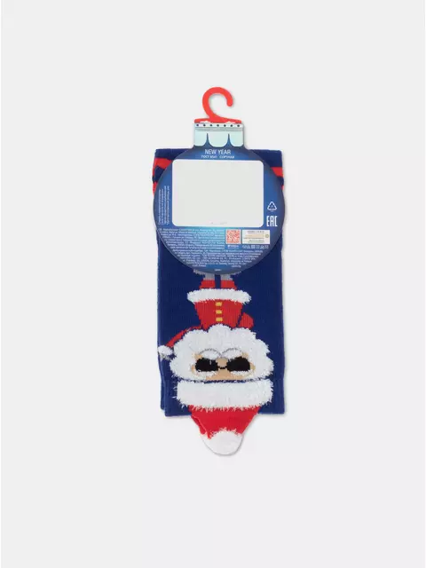 Детские новогодние носки new year 912 синий, 19С-64СП, 16-18, CONTE-KIDS,  - 4