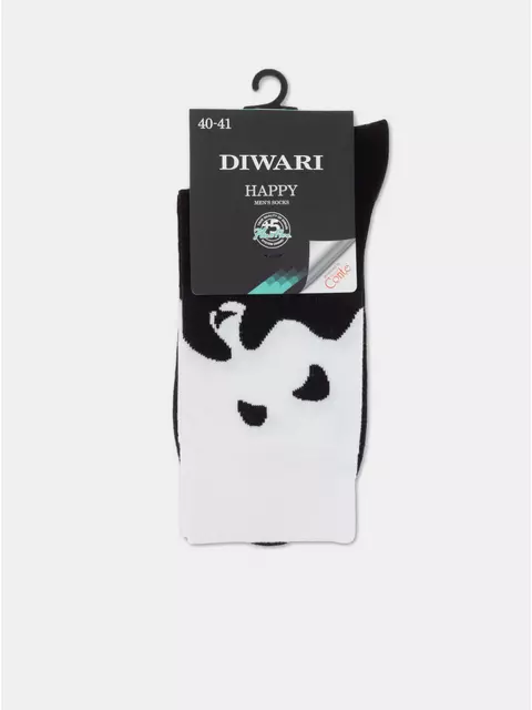 Носки мужские diwari happy 162 черный-белый, 17С-151СП, 40-41 (25), DIWARI,  - 3