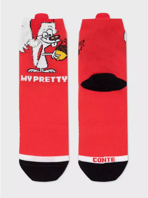 Женские новогодние носки conte new year 911 красный, 22С-26СП, 36-39 (23-25), CONTE ELEGANT,  - 4