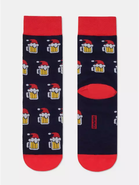 Мужские новогодние носки diwari new year 167 темно-синий, 21С-71СП, 42-45 (27-29), DIWARI,  - 2