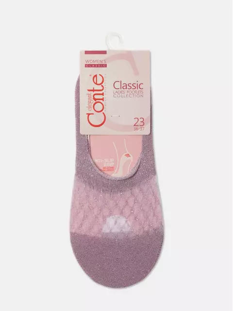 Подследники женские из вискозы с люрексом 236 светло-сиреневый, 21С-15СП, 38-39 (25), CONTE ELEGANT,  - 4