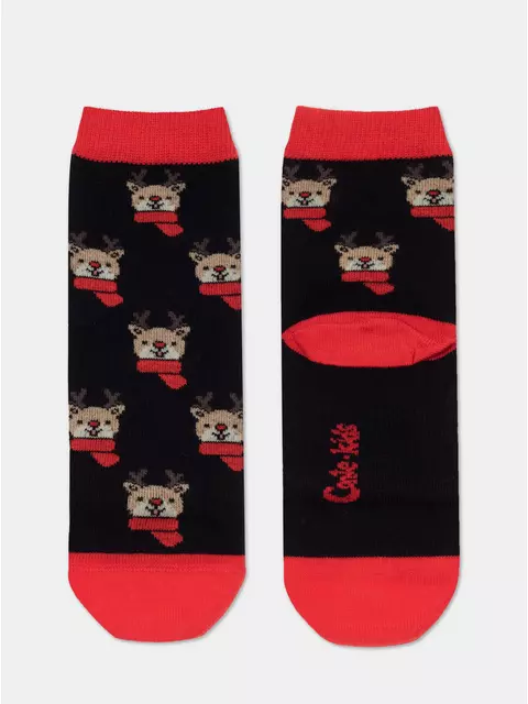 Детские новогодние носки new year 908 черный, 21С-67СП, 13-14, CONTE-KIDS,  - 2