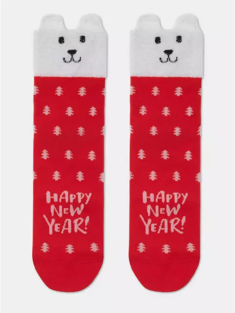 Женские новогодние носки conte new year 909 красный, 21С-76СП, 36-39 (23-25), CONTE ELEGANT,  - 4