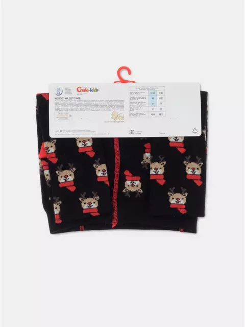 Детские новогодние колготки conte-kids new year 623 черный, 21С-31/1СП, 62-74 (12), CONTE-KIDS,  - 5