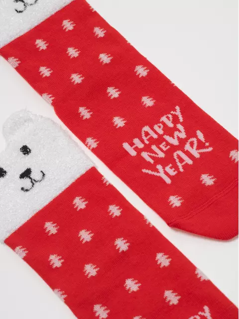 Женские новогодние носки conte new year 909 красный, 21С-76СП, 36-39 (23-25), CONTE ELEGANT,  - 3