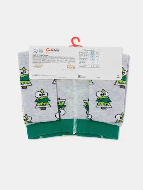 Детские новогодние колготки conte-kids new year 620 светло-серый, 21С-31СП, 92-98 (14), CONTE-KIDS,  - 6