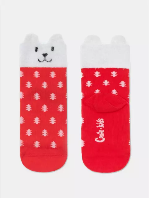 Детские новогодние носки new year 909 красный, 21С-67СП, 16-18, CONTE-KIDS,  - 2