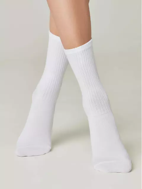 Носки женские (удлиненные) active 433 белый-зеленый, 20С-20СП, 40-41 (27), CONTE ELEGANT,  - 2