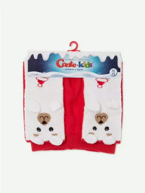 Колготки детские new year 622 красный, 21С-31/2СП, 104-110 (16), CONTE-KIDS,  - 4
