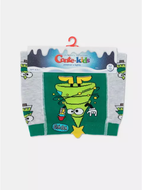 Детские новогодние колготки conte-kids new year 620 светло-серый, 21С-31СП, 92-98 (14), CONTE-KIDS,  - 5
