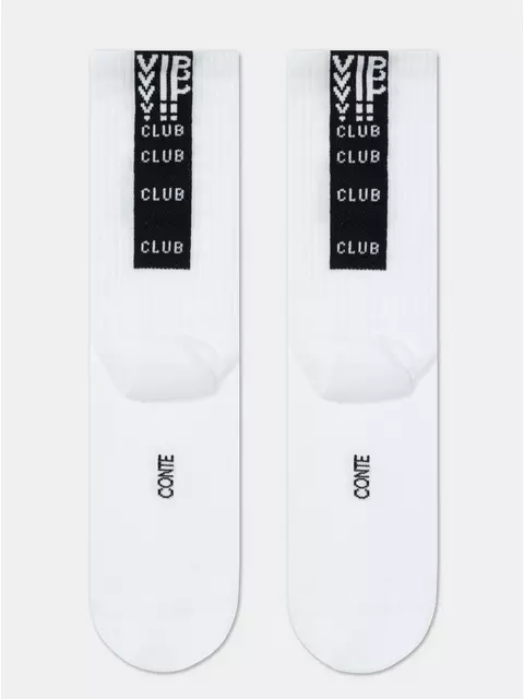 Носки женские хлопковые active (удлиненные) 433 белый-черный, 20С-20СП, 36-38 (23-25), CONTE ELEGANT,  - 4