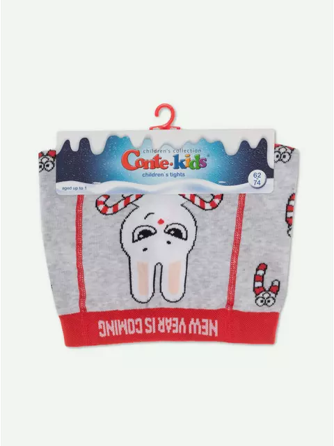Детские новогодние колготки conte-kids new year 621 светло-серый, 21С-31СП, 80-86 (14), CONTE-KIDS,  - 3