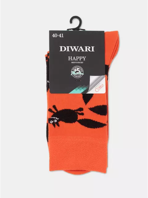 Носки мужские diwari happy 166 мандариновый, 17С-151СП, 42-43 (27), DIWARI,  - 4