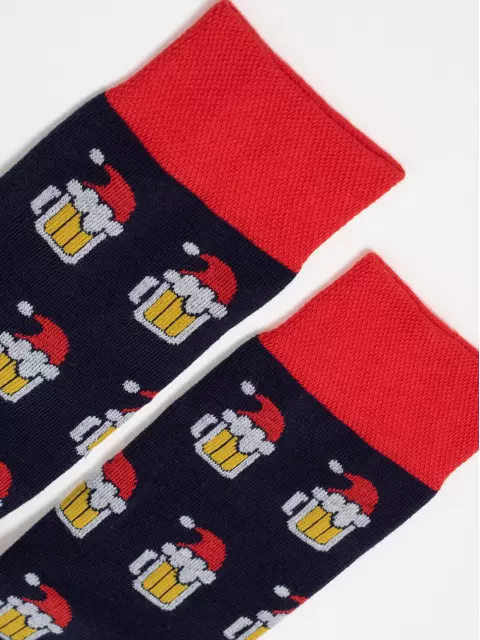 Мужские новогодние носки diwari new year 167 темно-синий, 21С-71СП, 42-45 (27-29), DIWARI,  - 3