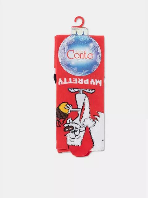 Женские новогодние носки conte new year 911 красный, 22С-26СП, 36-39 (23-25), CONTE ELEGANT,  - 5