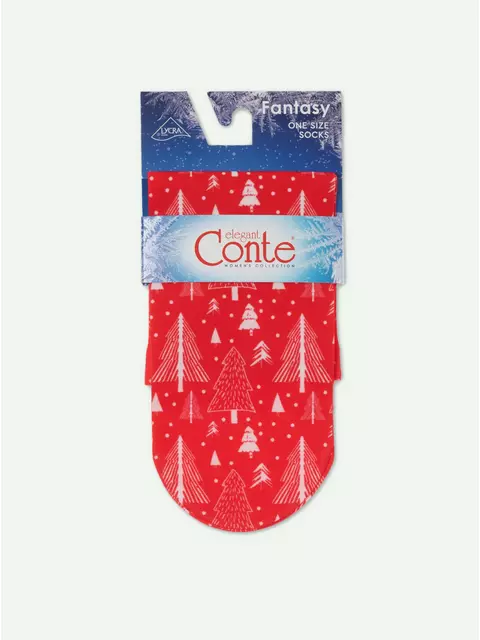 Носки женские с новогодними рисунками conte fantasy 70 131, 17С-34СП, 36-39 (23-25), CONTE ELEGANT,  - 5