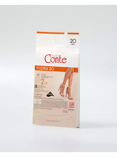Гольфы женские conte pudra (2 пары) natural, 21С-185СП, 36-39 (23-25), CONTE ELEGANT,  - 3