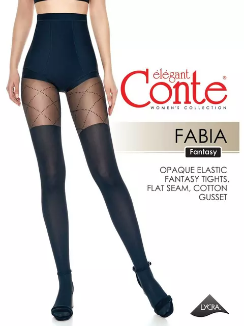 Колготки с имитацией гольфинов и шнуровки conte fabia, , 2, CONTE ELEGANT, - 1