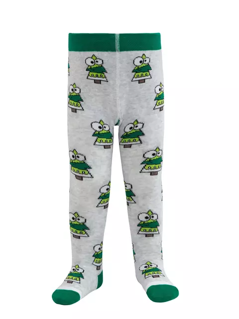 Детские новогодние колготки conte-kids new year 620 светло-серый, 21С-31СП, 92-98 (14), CONTE-KIDS,  - 2