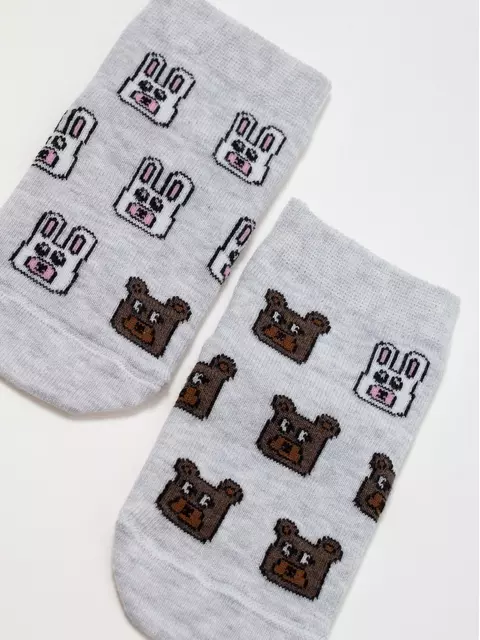 Носки детские "веселые ножки" 934 светло-серый, 17С-10СП, 12, CONTE-KIDS,  - 3