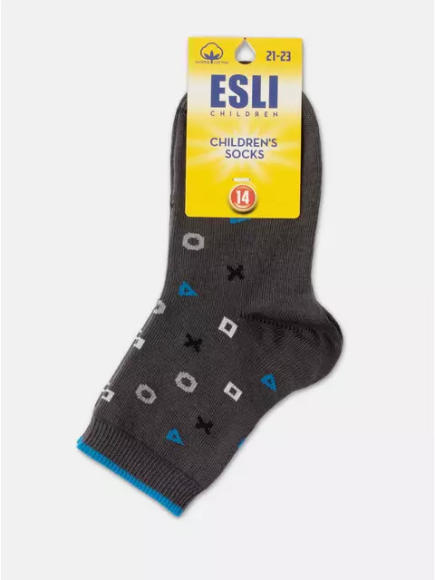 Носки детские esli с рисунками "symbol" 638 графит, 21С-90СПE, 14, ESLI,  - 3
