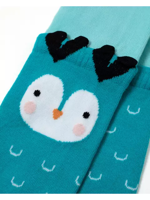 Колготки детские conte-kids tip-top (мордашки) 571 бирюза, 17С-60СП, 92-98 (14), CONTE-KIDS,  - 2