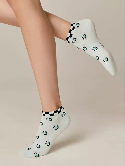 Короткие женские хлопковые носки conte classic 439 бледно-бирюзовый, 7С-34СП, 36-37 (23), CONTE ELEGANT,  - 1