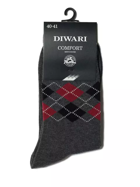 Носки мужские diwari comfort (меланж) 015 темно-серый, 7С-26СП, 40-41 (25), DIWARI,  - 2