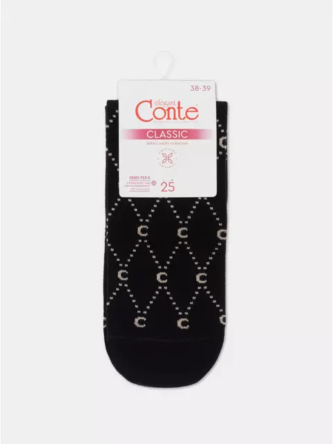 Носки женские хлопковые classic 525 черный, 7С-22СП, 36-37 (23), CONTE ELEGANT,  - 5