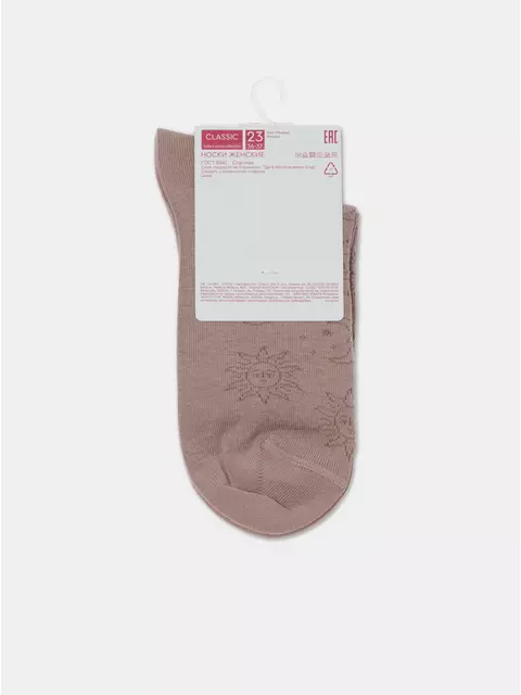 Носки женские хлопковые classic 529 пепельно-розовый, 7С-22СП, 38-39 (25), CONTE ELEGANT,  - 6