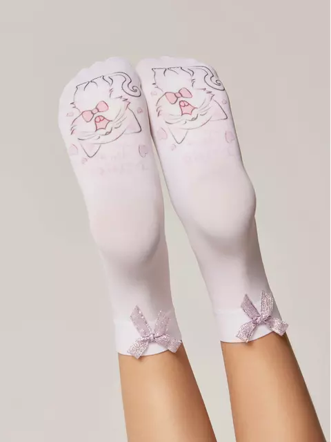 Носки детские с рисунком и бантиком love bianco, 21C-115СП, 18-20, CONTE ELEGANT,  - 3