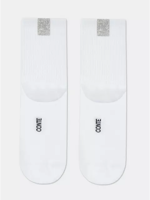 Носки женские хлопковые classic (с декором) 419 белый, 22С-41СП, 39-41 (25-27), CONTE ELEGANT,  - 6