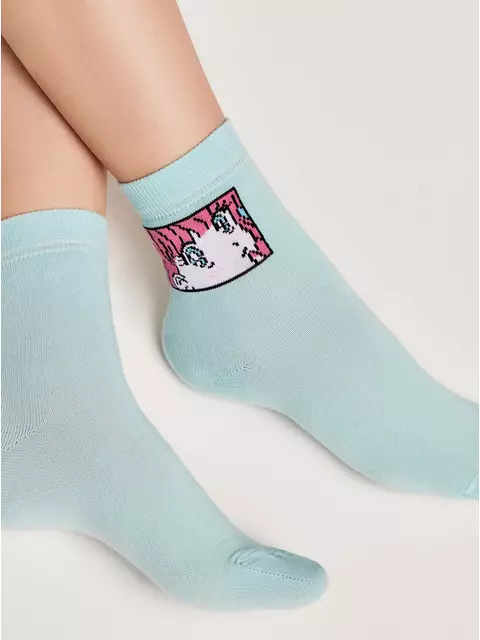 Носки детские "веселые ножки" 941 бледно-бирюзовый, 17С-10СП, 20, CONTE-KIDS,  - 2